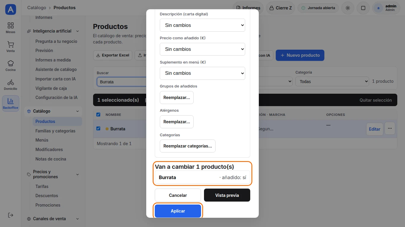 Añadir un ingrediente nuevo