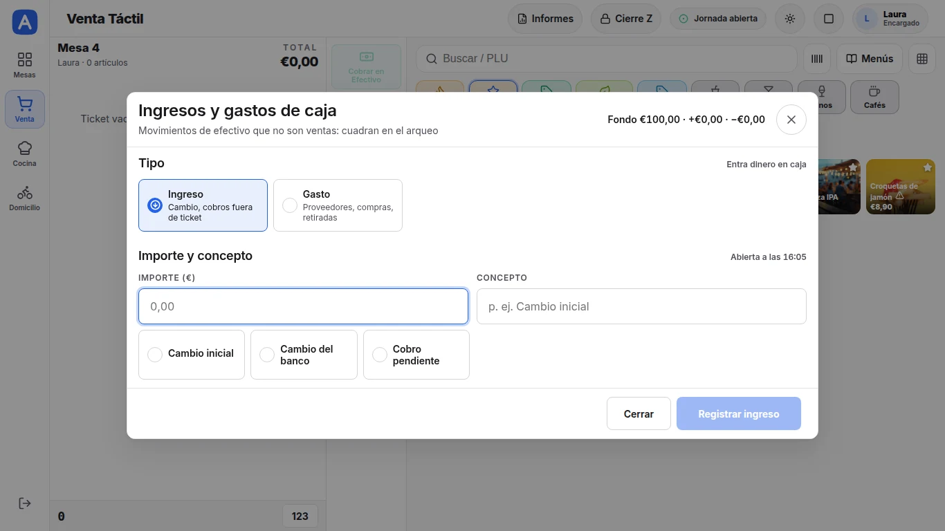La caja durante el día