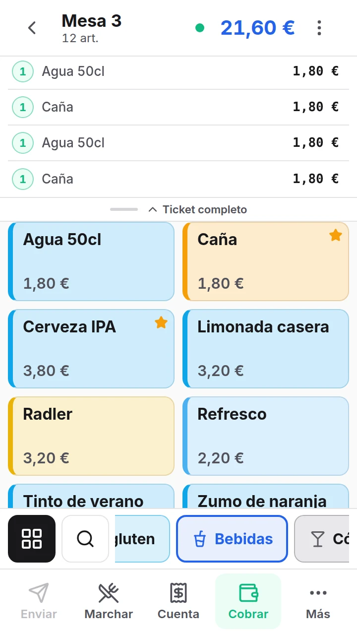 La comandera en el móvil