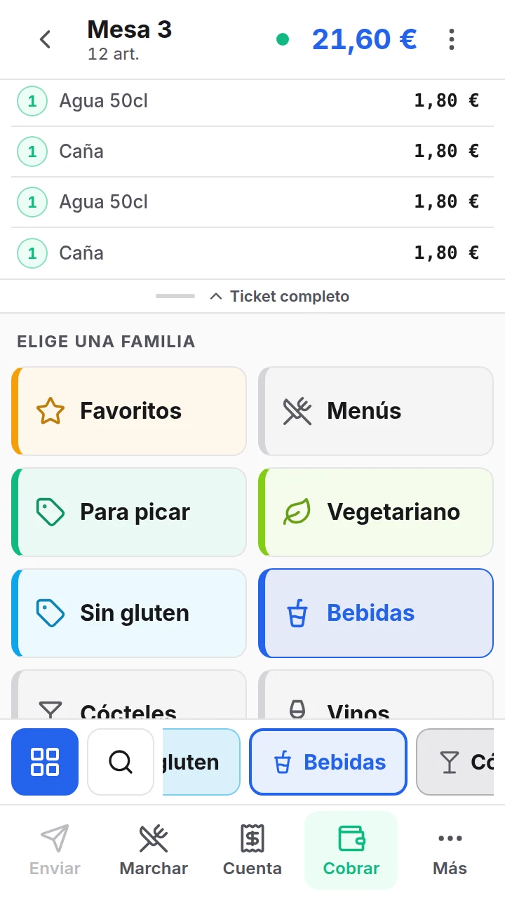 La comandera en el móvil