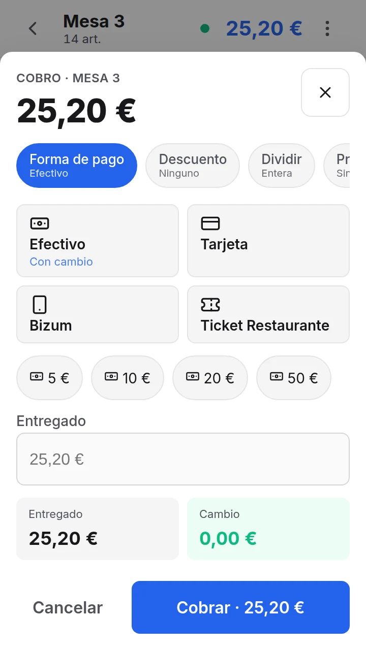 La comandera en el móvil