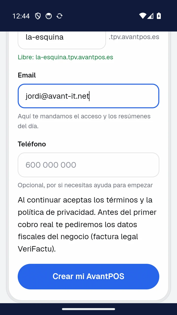 Empezar gratis: tu AvantPOS en la nube