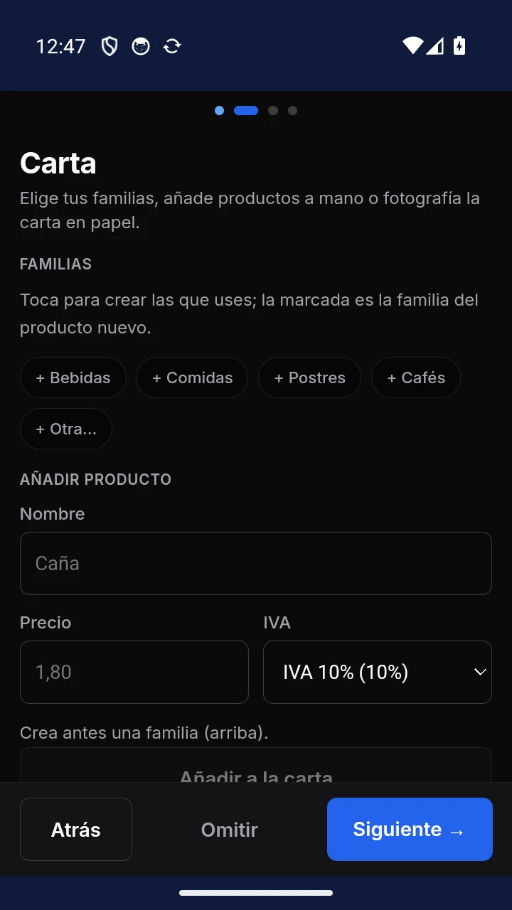 Puesta en marcha en cuatro pasos