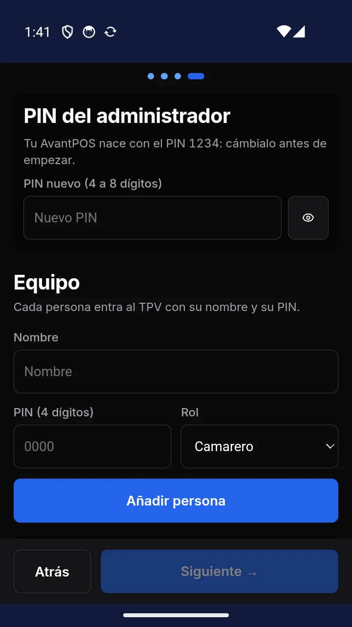 Puesta en marcha en cuatro pasos