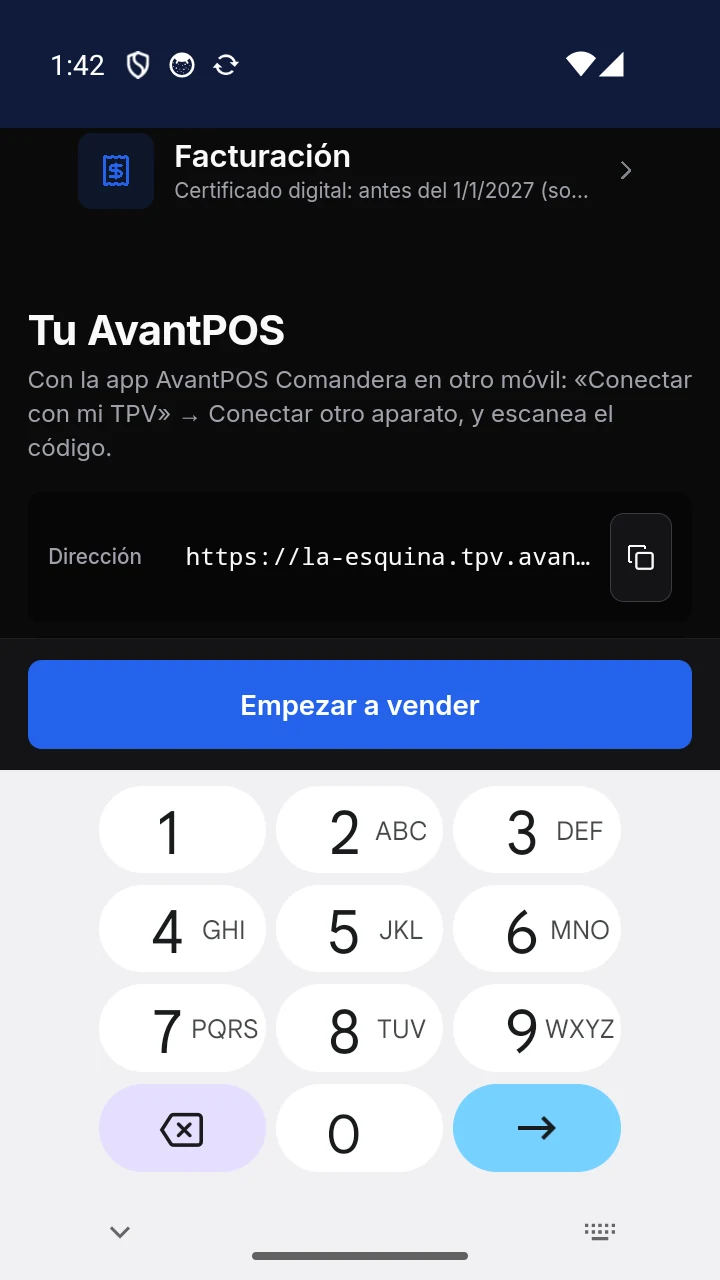 Puesta en marcha en cuatro pasos