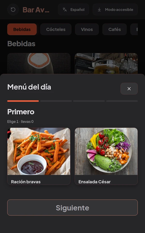 Así pide el cliente