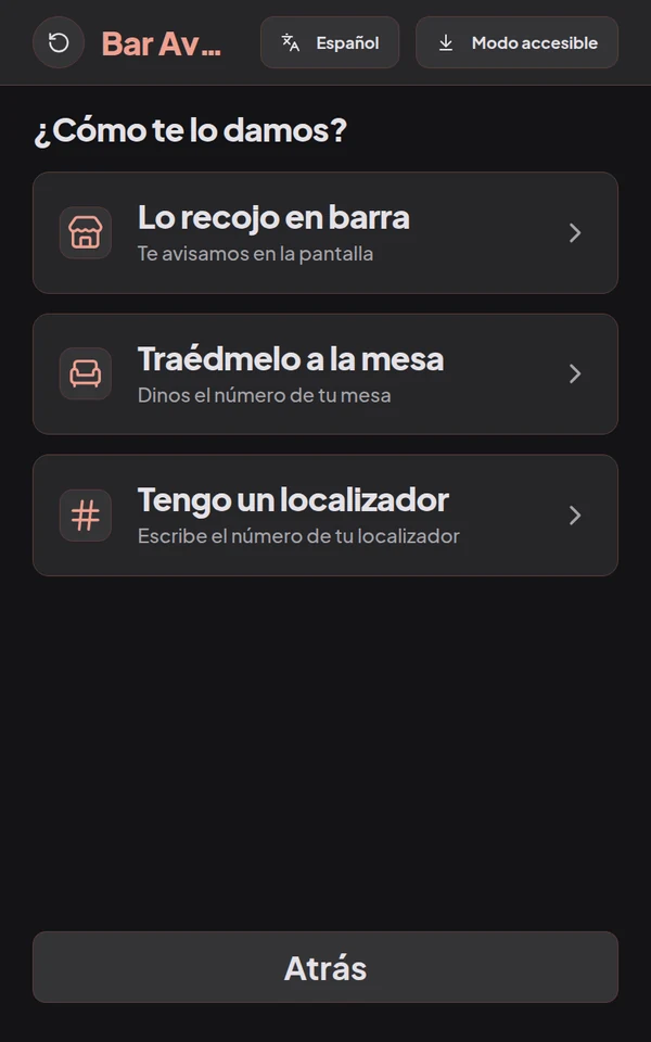 Así pide el cliente