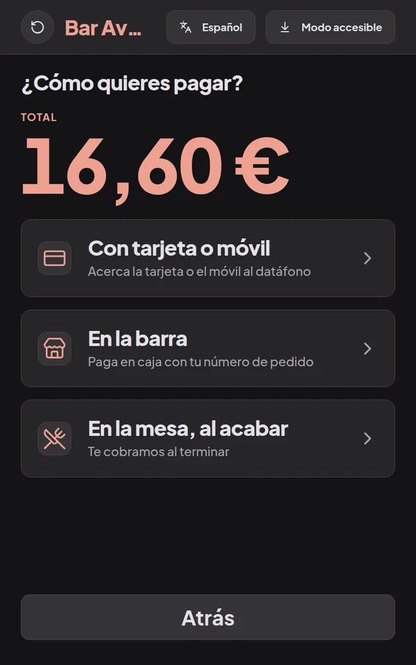 Así pide el cliente