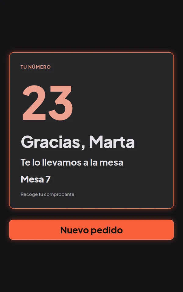 Así pide el cliente