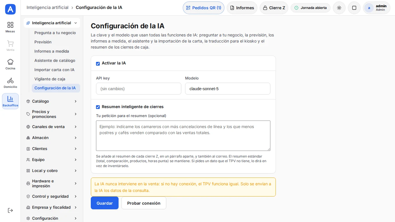 Gestor IA: configuración